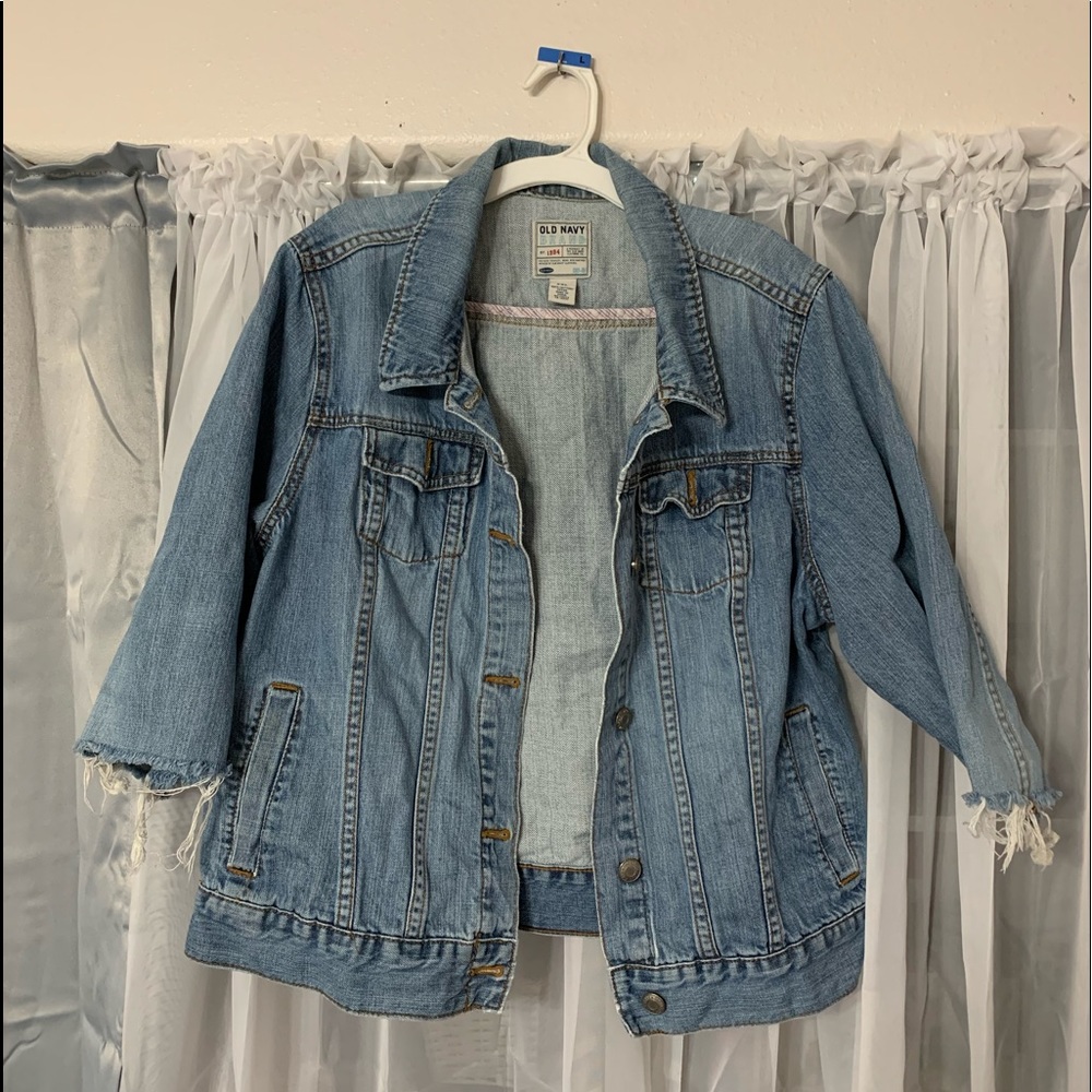 Old  Navy Jean Jacket Cut Off Sleeves